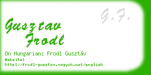 gusztav frodl business card